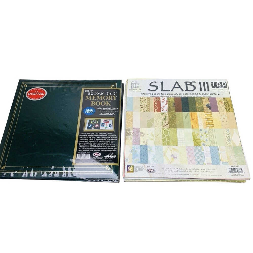 Pioneer Vintage Memory Book Scrapbook 12" x 12" & Slab Scrapbooking Paper